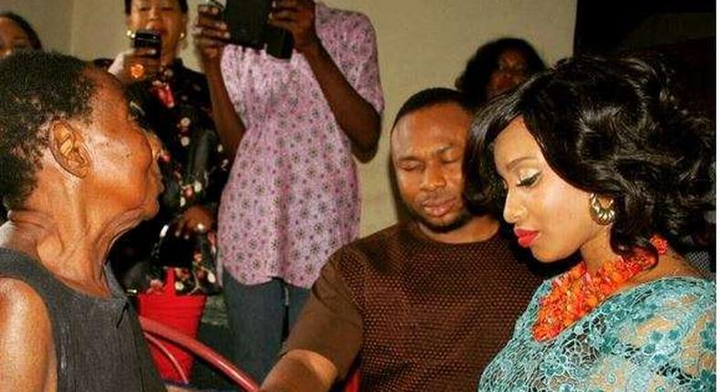 Tonto Dikeh and  Churchill Olakunle Oladunni at the Introduction ceremony