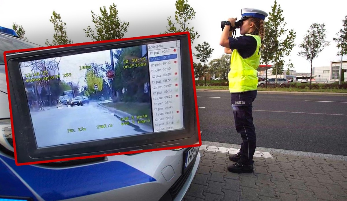 Driftował na oczach policjantów