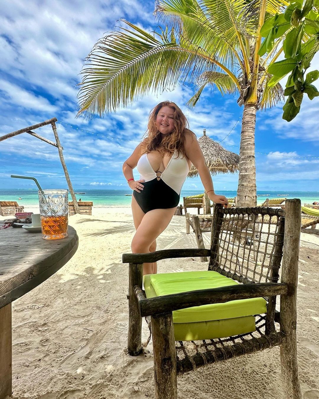 Evelyn si užívala dovolenku na Zanzibare.