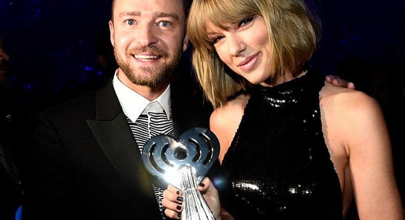 Taylor Swift, Justin Timberlake at 2016 iHeartRadio Music Awards, California