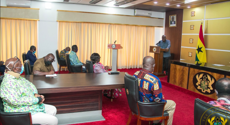 President Akufo-Addo meeting with the Ghana Medical Association and TUC