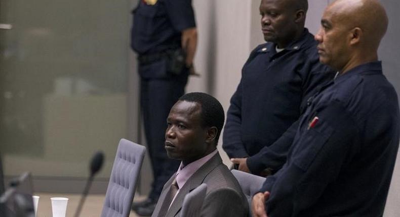 Dominic Ongwen, a former senior rebel commander from the Lord's Resistance Army in Uganda, sits in the courtroom of the International Criminal Court (ICC) during the confirmation of charges in The Hague, the Netherlands January 21, 2016. REUTERS/Michael Kooren