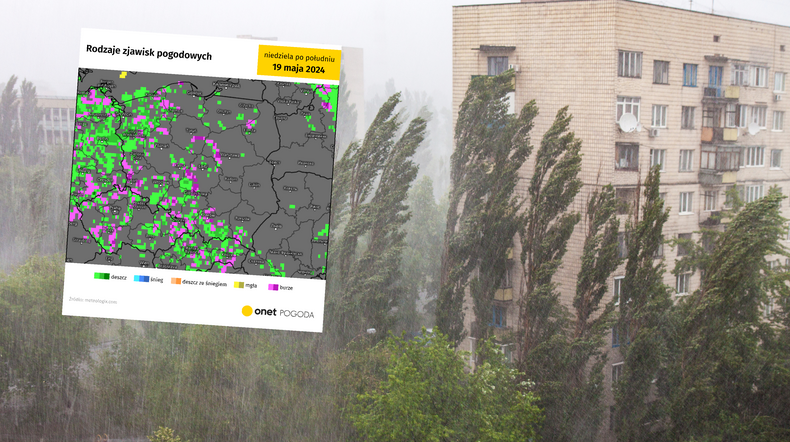 Dziś przez Polskę przejdą niebezpieczne burze (screen: meteologix.com)
