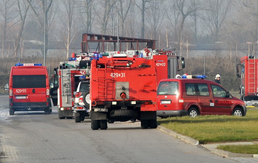 pożar mieszalni farb w Kutnie