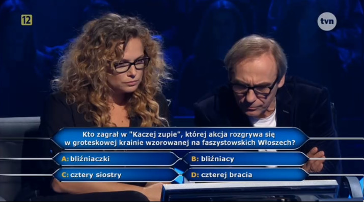 Joanna Liszowska i Tomasz Sapryk w programie "Milionerzy"