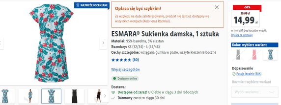 Lidl - modne sukienki na jesień