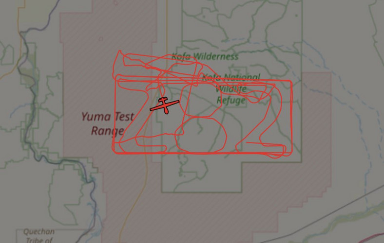 Wczoraj operatorzy narysowali Zephyrem nad Arizoną "Z82" - "Zulu 82" to znak wywoławczy bezzałogowca 