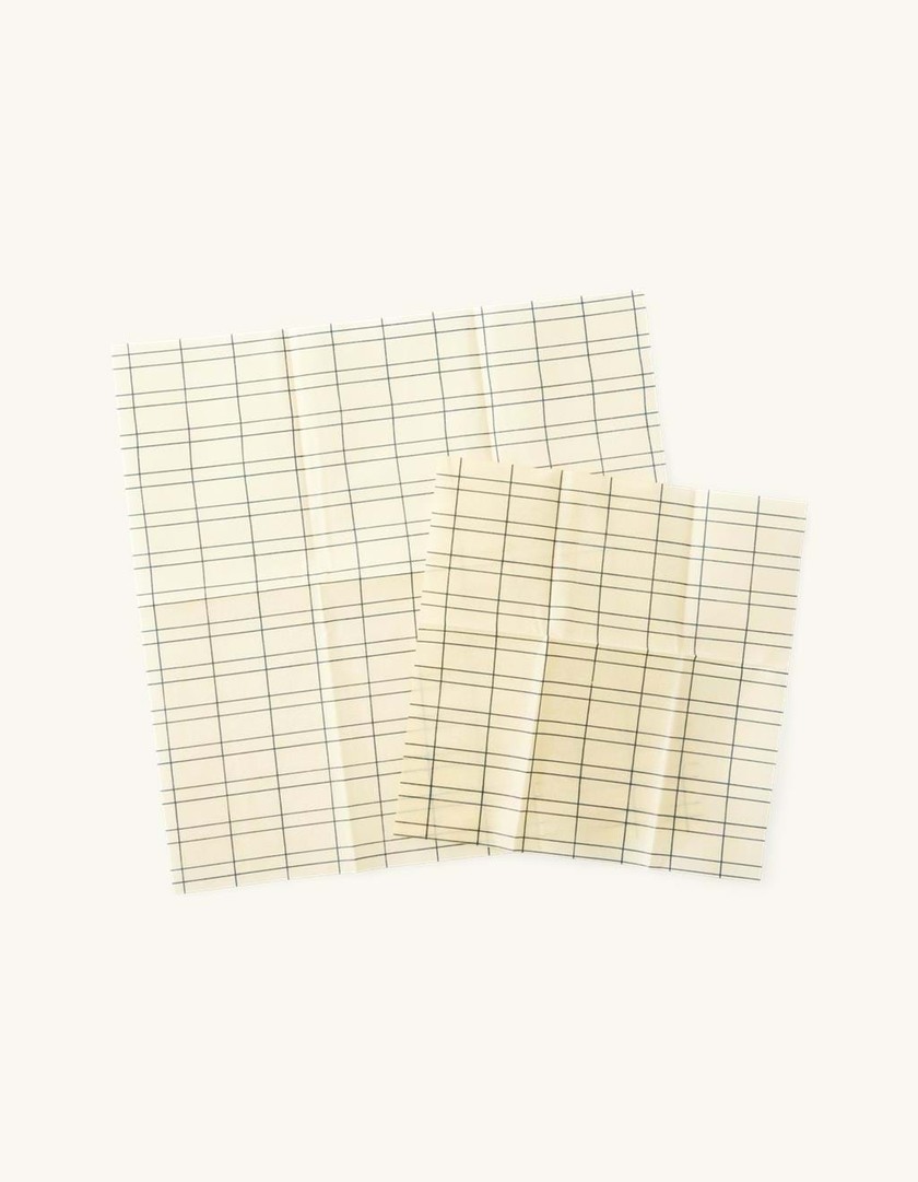 Wiederverwendbare Bienenwachstücher, um Lebensmittel einzupacken, von Søstrene Grene für rund 14 Franken.