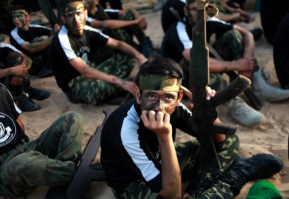 MIDEAST PALESTINIANS MILITARY (Military summer camp in the West Bank)