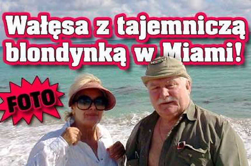 Wałęsa z tajemniczą blondynką w Miami! FOTO