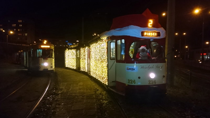 Świąteczny tramwaj w Gorzowie