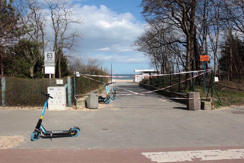 Wejście na plażę w Gdańsku