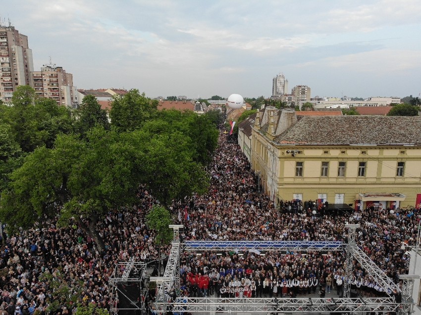 Skup na Trgu kralja Petra u Pančevu
