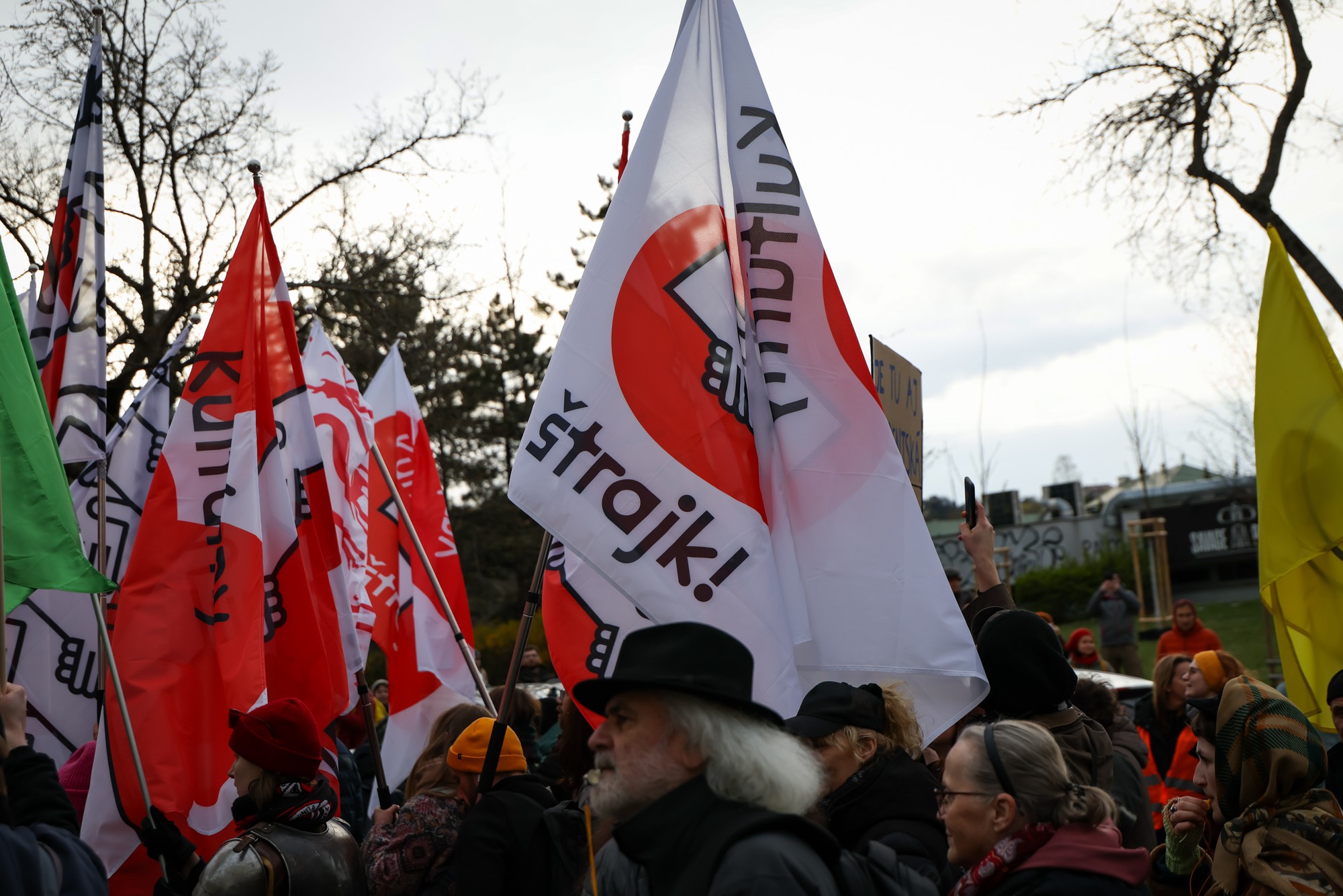 Protest platformy Otvorená kultúra v Bratislave. 