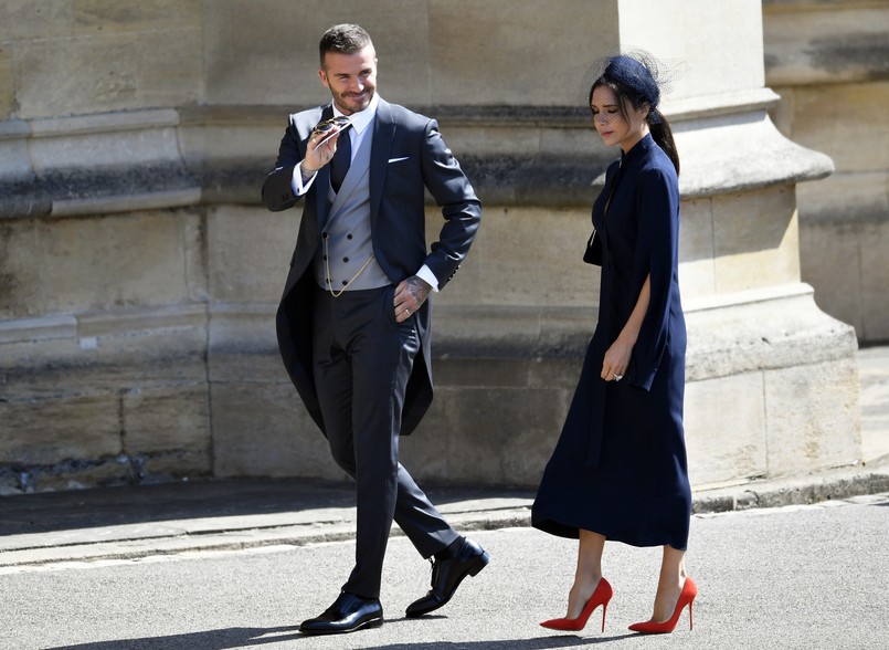 David Beckham i Victoria Beckham zadali szyku na ślubie księcia Harry'ego i Meghan Markle