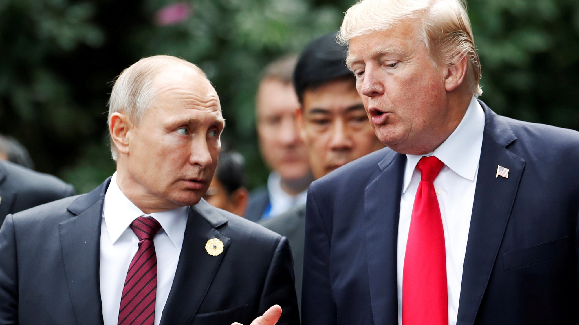 Vladimir Putin s Donaldom Trumpom.