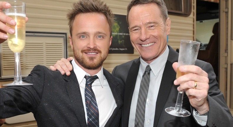 Aaron Paul and Bryan Cranston met on the set of Breaking Bad and have been best friends ever since.John Shearer/Invision for AMC/AP