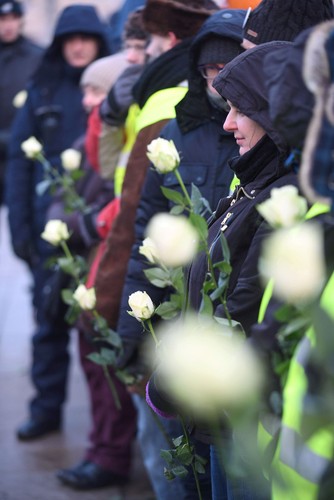 Kontrmanifestacja przedstawicieli ruchu Obywatele RP do comiesięcznego upamiętniania katastrofy smoleńskiej