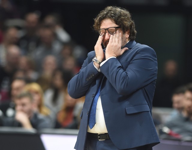 Andrea Trinkijeri na meču Partizana i Trenta