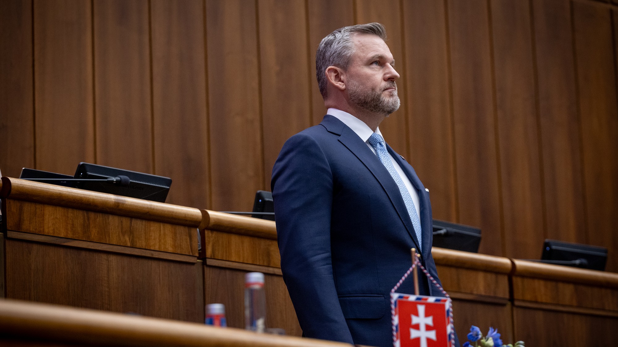 Prezident Peter Pellegrini vystupuje v parlamente so správou o stave republiky