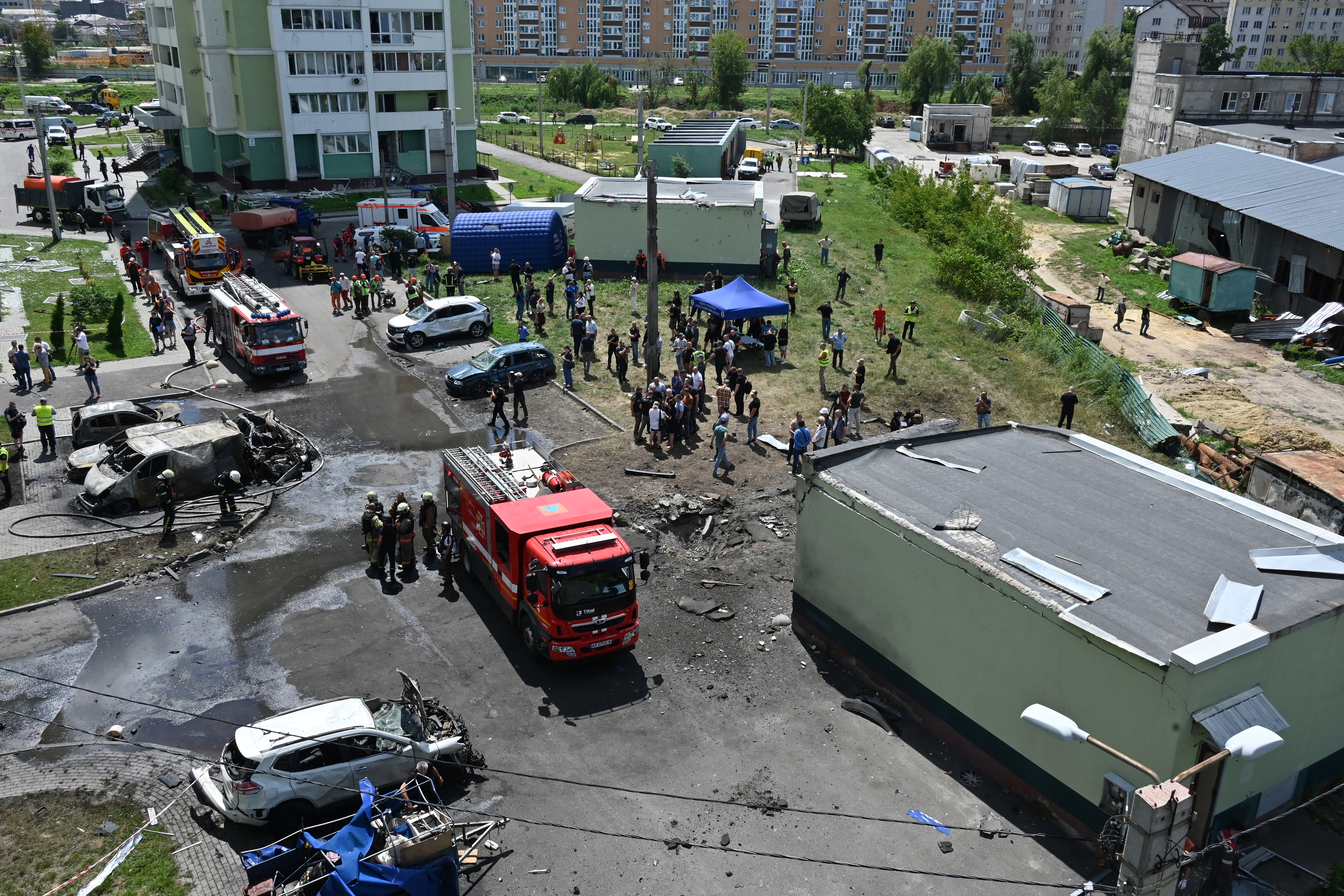 Kharkiv: drone russo colpisce condominio nel centro città