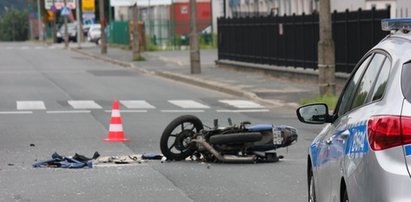 Wypadek pod Poddębicami. Zginął motocyklista