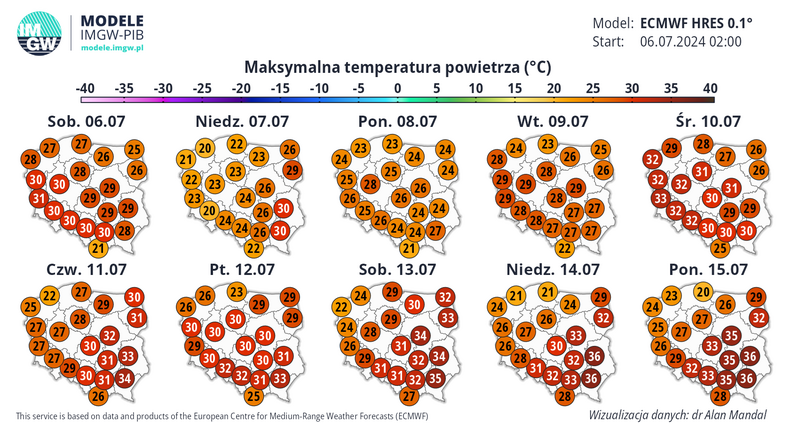 Upały zahaczą również o Polskę, zwłaszcza wschodnią i południowo-wschodnią