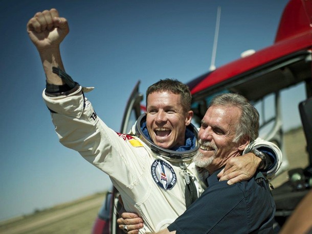 Felix Baumgartner w Objęciach Kittinger