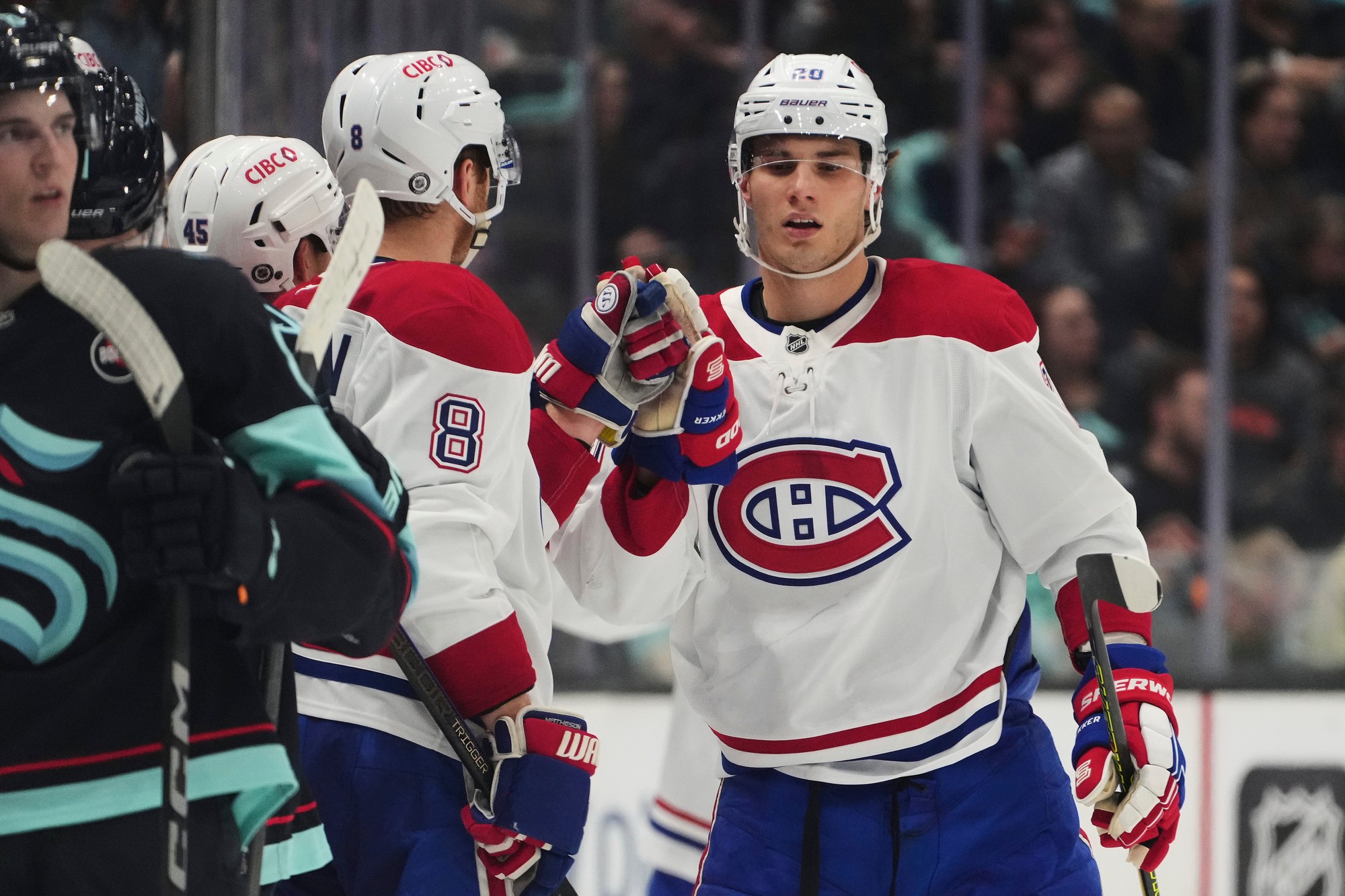 Slovenský hokejista Juraj Slafkovský (Montreal Canadiens).