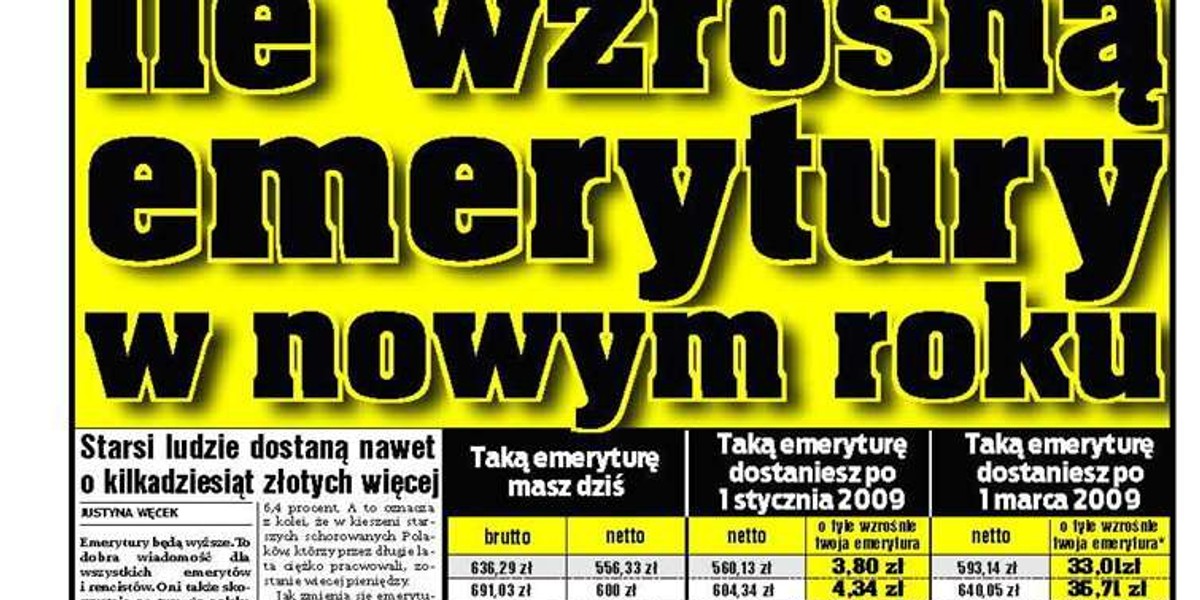 Wiemy, ile wzrosną emerytury w nowym roku