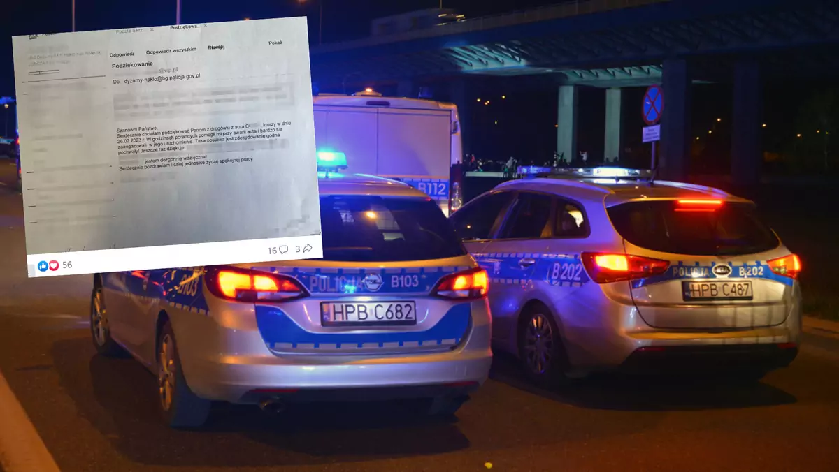 Policjanci otrzymali zaskakującego maila (fot. screen: Facebook/Komenda Wojewódzka Policji w Bydgoszczy)