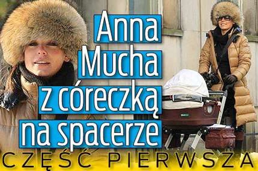 Anna Mucha z córeczką na spacerze. Foto