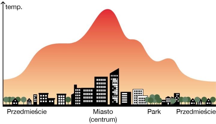 Profil pionowy miejskiej wyspy ciepła
