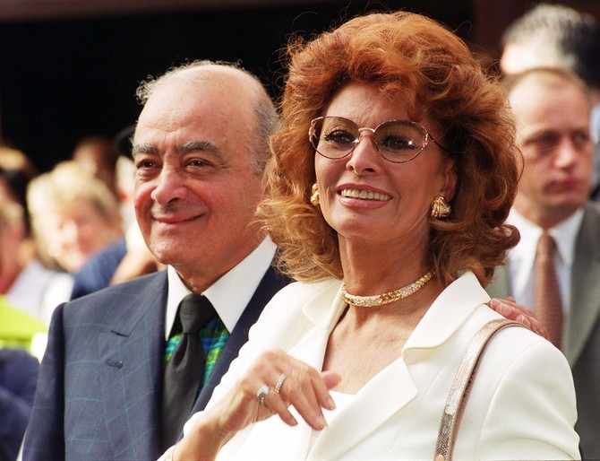 Mohamed al Fajed i Sofija Loren