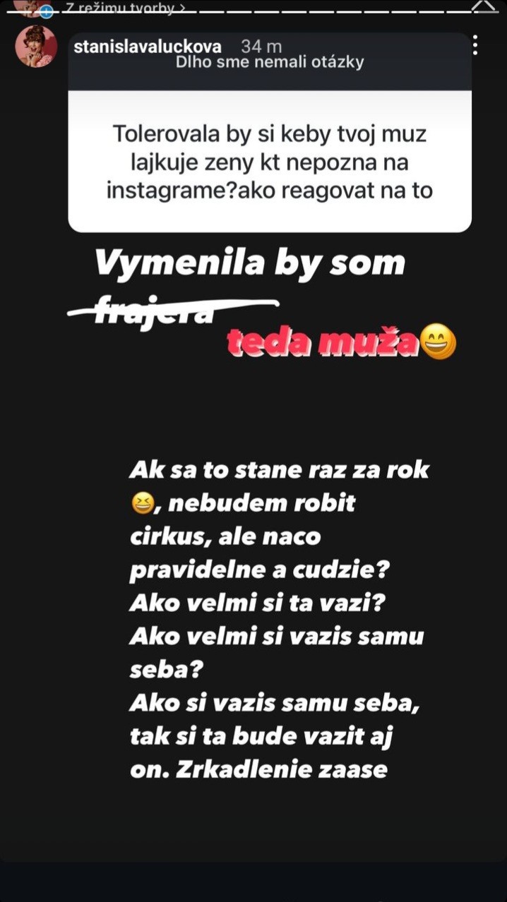 Stanka Lučková odpovedala na otázky o vzťahu.
