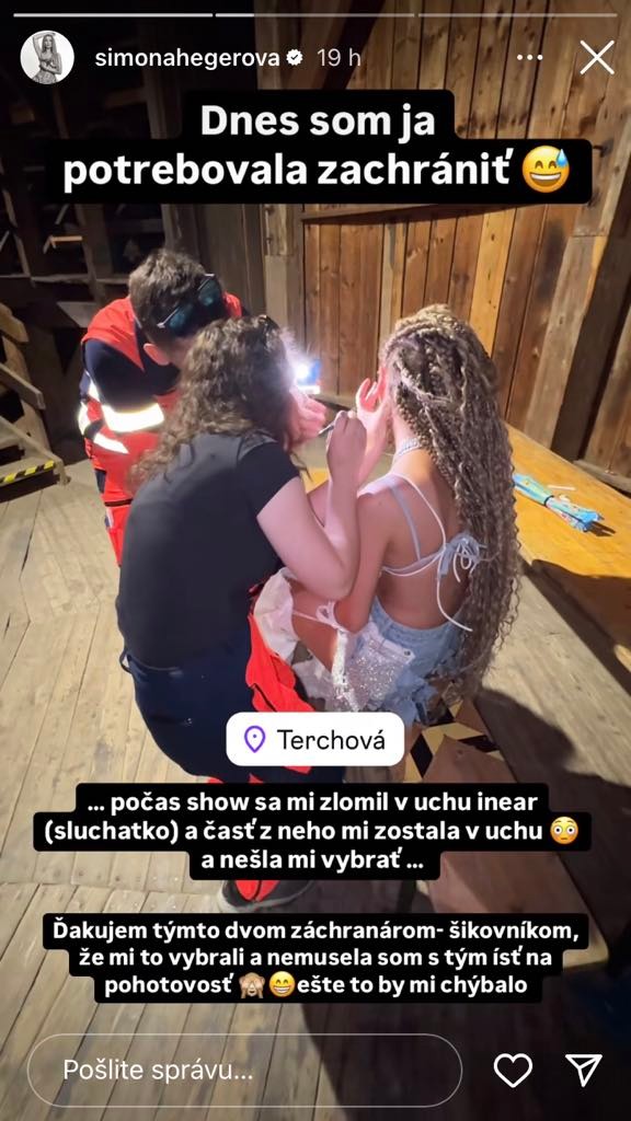 Sime v zákulisí pomohli záchranári.