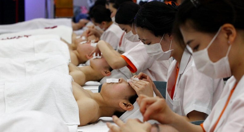 Plastic surgery and cosmetics have been a staple of South Korean society. But women are now starting to revolt against the standards.(AP Photo/Ahn Young-joon)