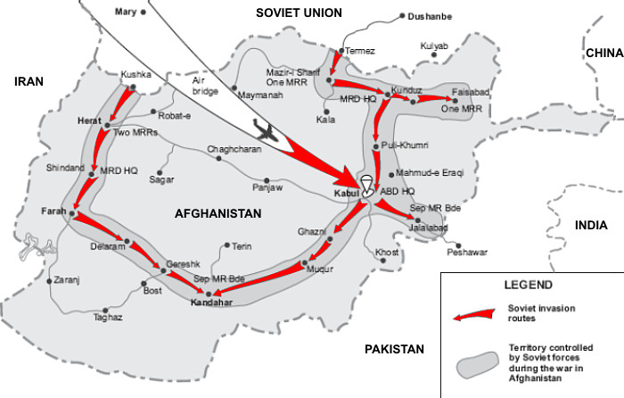 Plan sytuacji interwencji sowieckiej w Afganistanie - 1979 r.