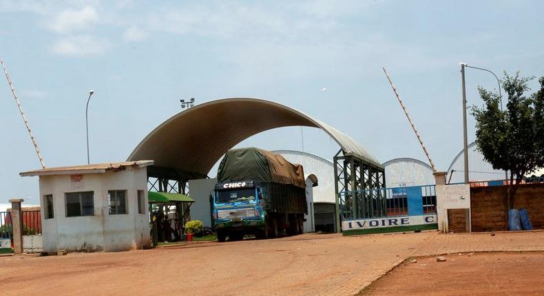 A cotton ginning factory is seen in M'bemgue, Korhogo in the north of Ivory Coast, April 25, 2016. 