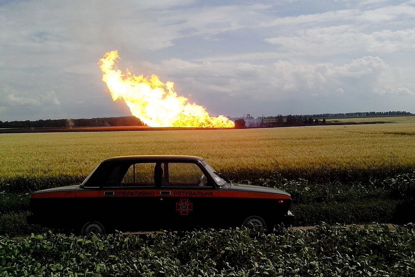 Wybuch gazociągu na Ukrainie 