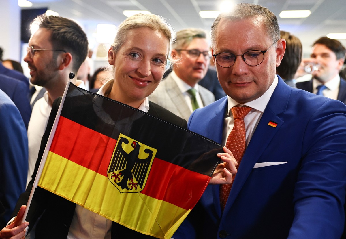 German far-right party AfD Europe election party in Berlin