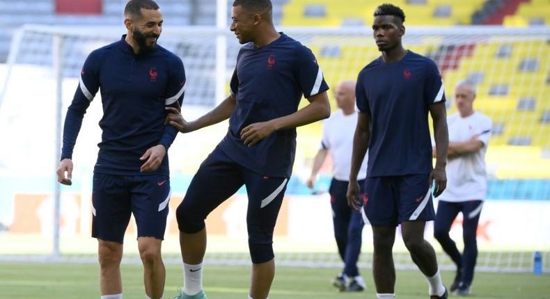 Karim Benzema, Kylian Mbappe and France are set to begin their bid for Euro glory against Germany in Munich Creator: FRANCK FIFE