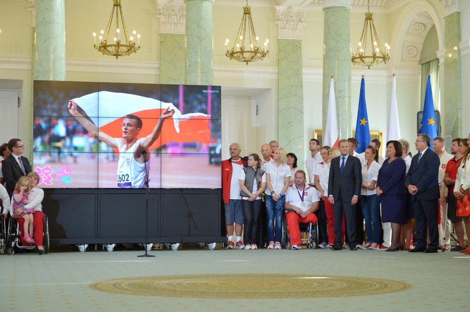 WARSZAWA SPOTKANIE PREZYDENTA Z MEDALISTAMI IGRZYSK