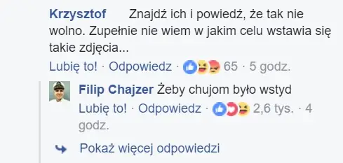 Komentarze pod wpisem Chajzera