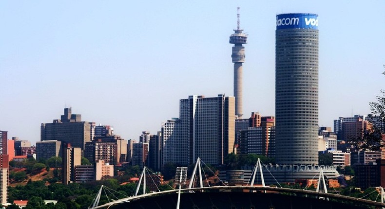 Skyline of Johannesburg, South Africa