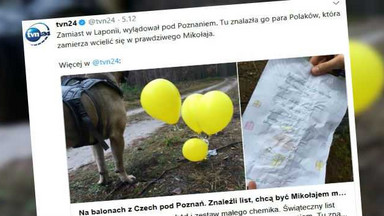 Pod lasem w Poznaniu znaleźli przyczepiony do balonów list. Teraz chcą pomóc małemu Tomkowi