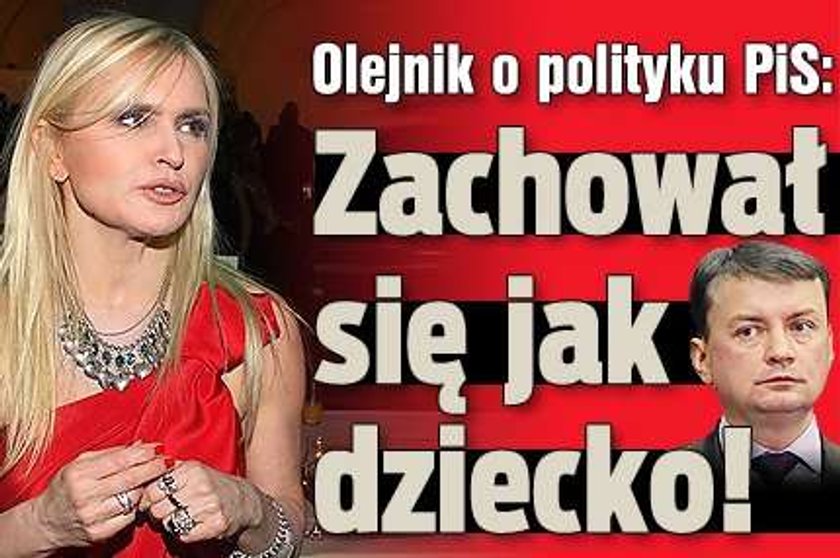 Olejnik o polityku PiS: Zachował się jak dziecko!