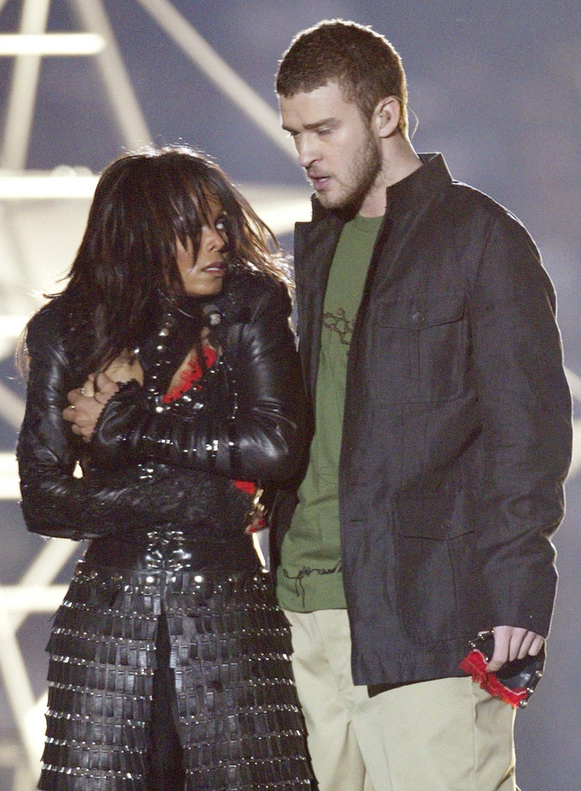 Janet Jackson i Justin Timberlake podczas skandalicznego występu