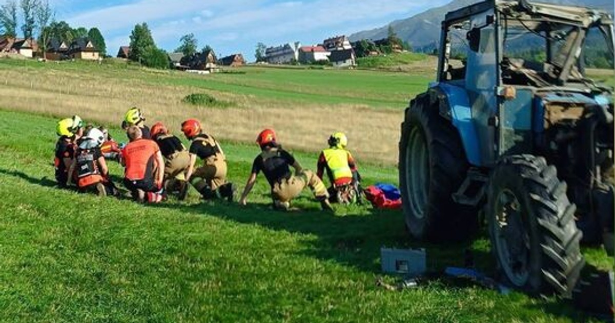 Tragedia w Murzasichlu: Ciągnik przygniótł dwóch, 57‑latka nie żyje