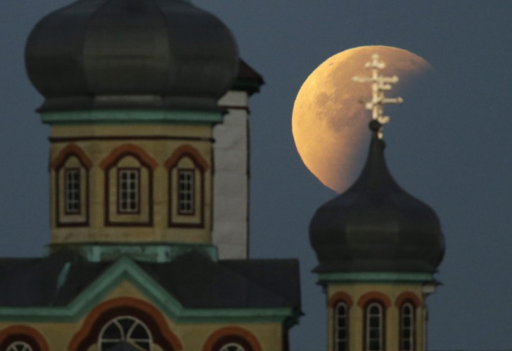 Zaćmienie Księżyca widoczne nad Białorusią
